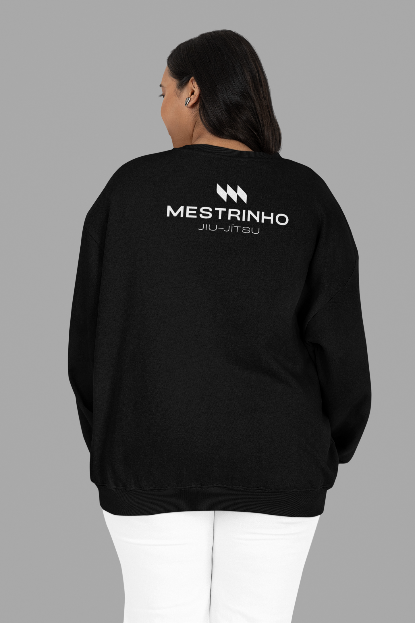 Moletom sem capuz - Mestrinho JJ - Arte Preto e Branco