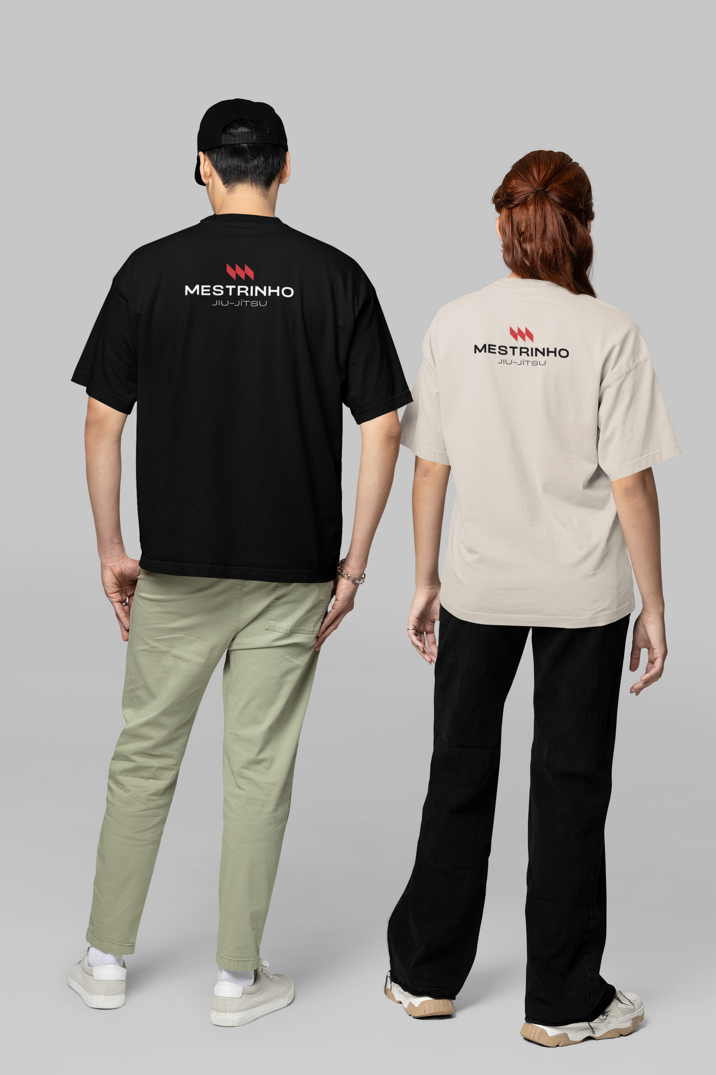 Camiseta Oversized Premium - Mestrinho JJ - Logo Vermelho