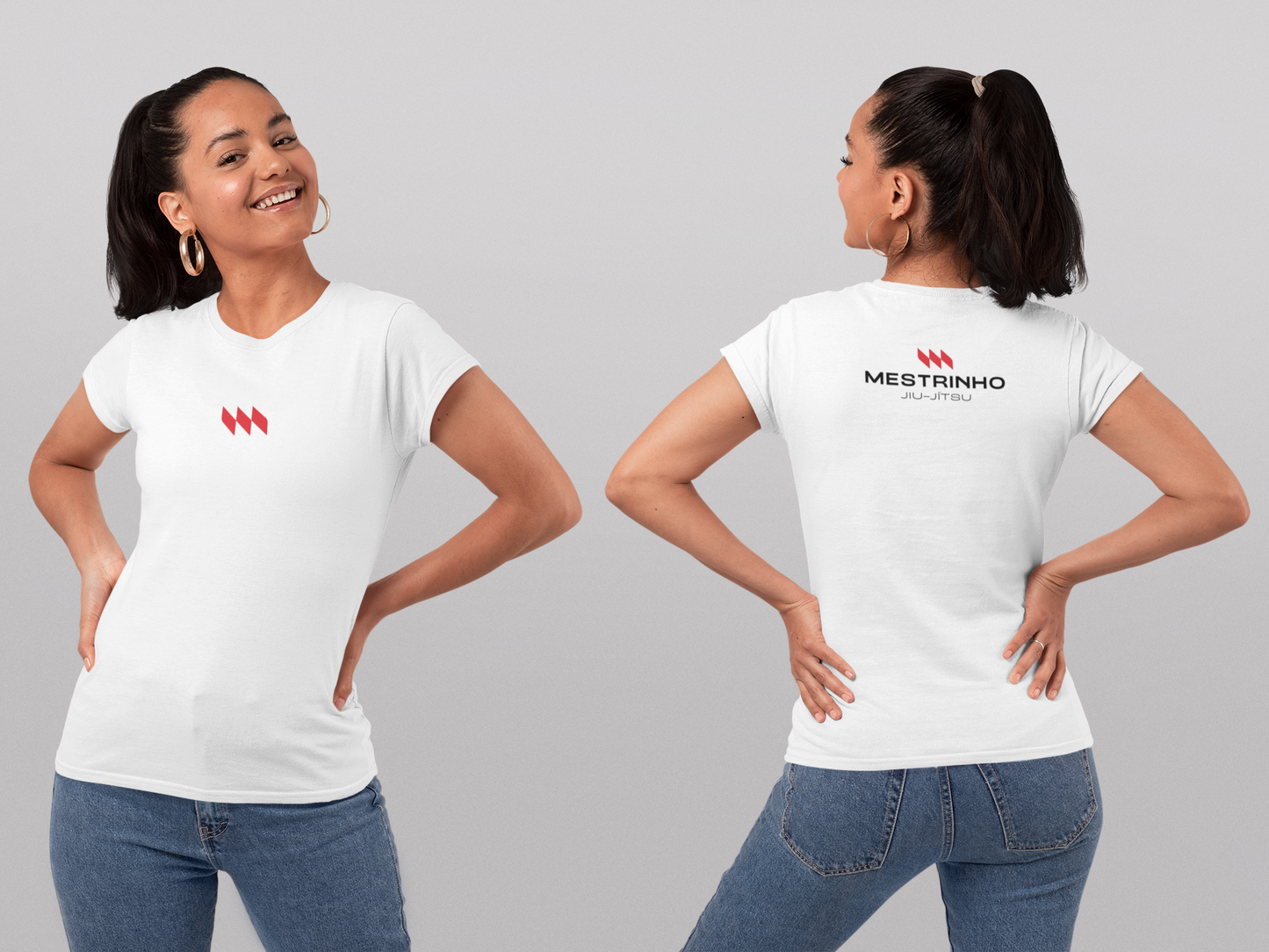 Blusa Baby Look - Mestrinho JJ - - Logo Vermelha