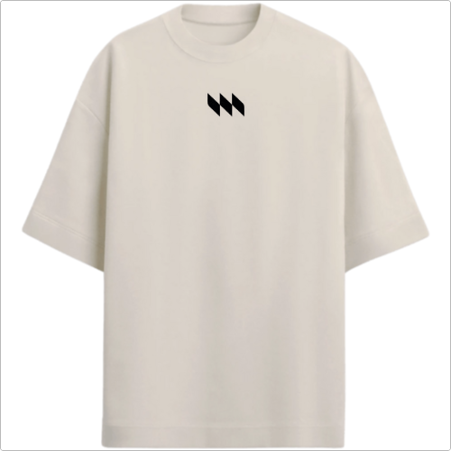 Camiseta Oversized Premium - Mestrinho JJ - Logo Branco e Preto