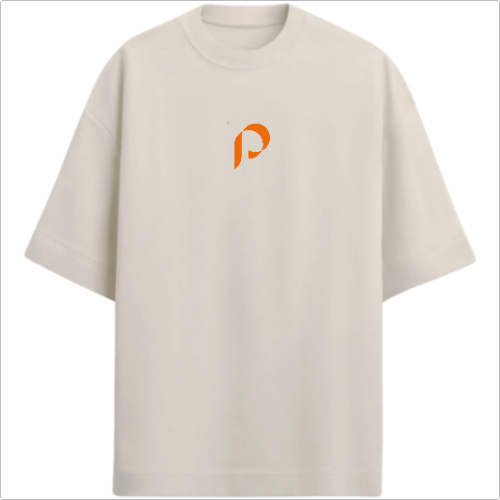 Camiseta Oversized - Penumbra - logo laranja