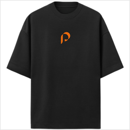 Camiseta Oversized - Penumbra - logo laranja