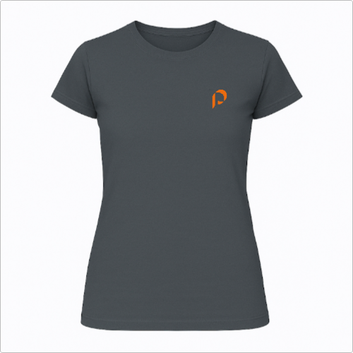Blusa Baby Look - Penumbra - logo laranja - lateral