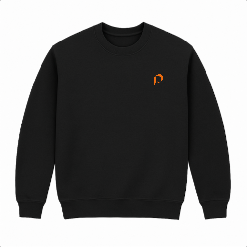 Moletom sem Capuz - Penumbra - logo laranja - lateral
