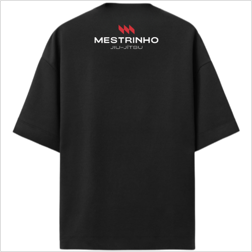 Camiseta Oversized Premium - Mestrinho JJ - Logo Vermelho