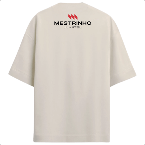 Camiseta Oversized Premium - Mestrinho JJ - Logo Vermelho