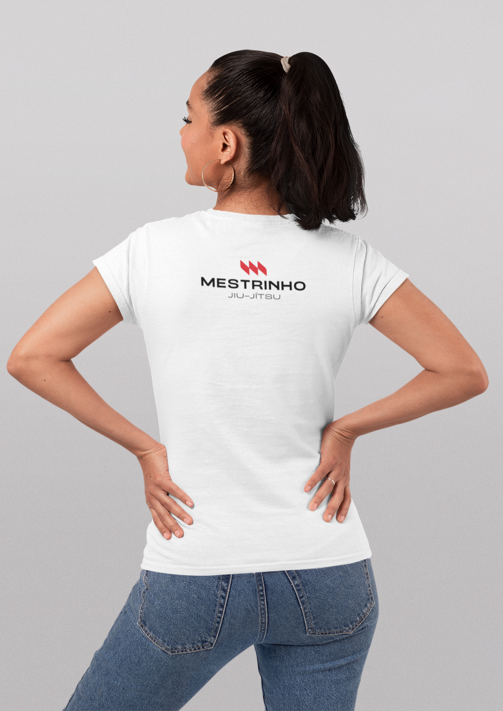 Blusa Baby Look - Mestrinho JJ - - Logo Vermelha