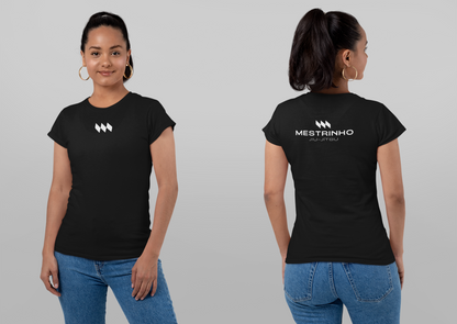 Blusa Baby Look - Mestrinho JJ - Logo Branca e Preta