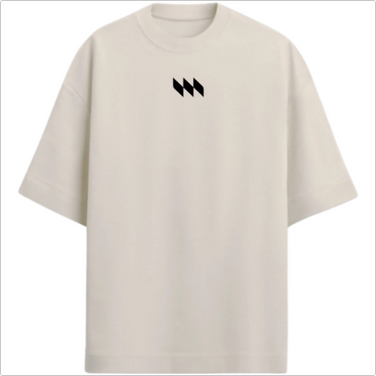 Camiseta Oversized Premium - Mestrinho JJ - Logo Branco e Preto