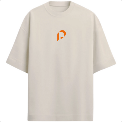 Camiseta Oversized - Penumbra - logo laranja