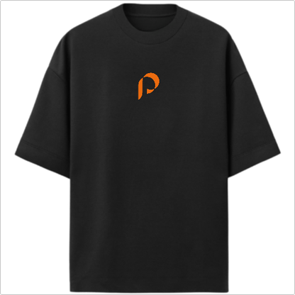 Camiseta Oversized - Penumbra - logo laranja