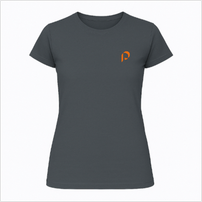 Blusa Baby Look - Penumbra - logo laranja - lateral
