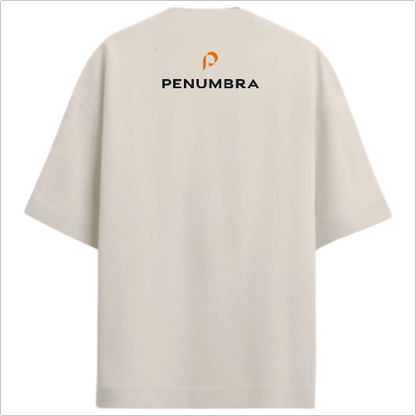 Camiseta Oversized - Penumbra - logo laranja