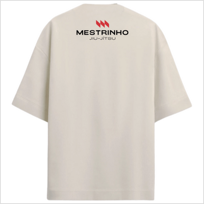 Camiseta Oversized Premium - Mestrinho JJ - Logo Vermelho