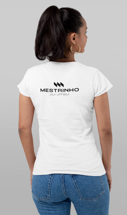 Blusa Baby Look - Mestrinho JJ - Logo Branca e Preta
