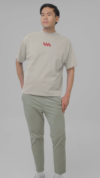 Camiseta Oversized Premium - Mestrinho JJ - Logo Vermelho
