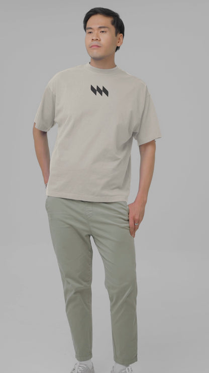 Camiseta Oversized Premium - Mestrinho JJ - Logo Branco e Preto